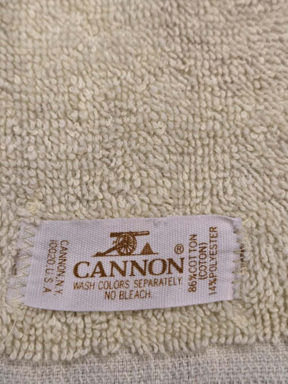 Vintage Cannon Towel Set 3 Piece Retro Floral Butterfly Fringe Yellow Orange - Picture 13 of 13